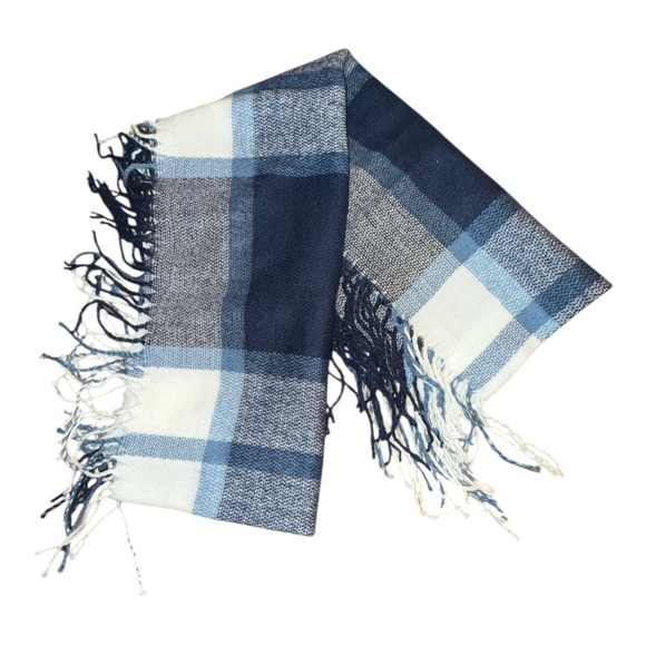 Blue Plaid Women's Infinity Scarf - Picture 2 of 6